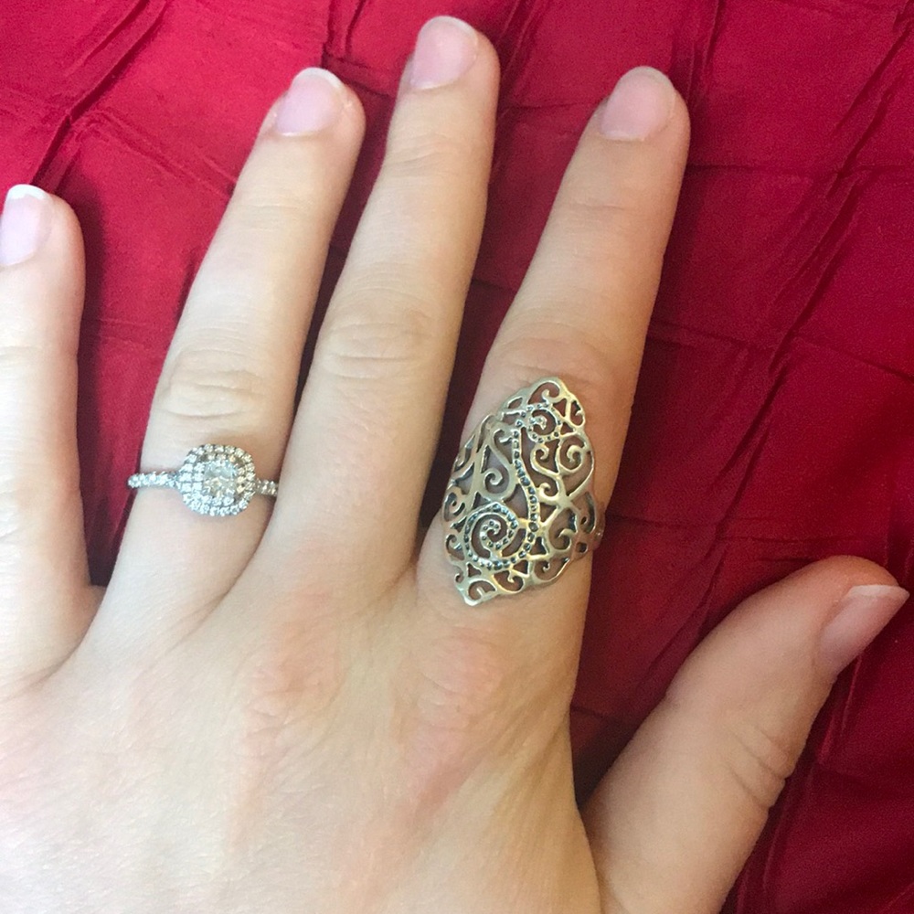 Pure silver ring